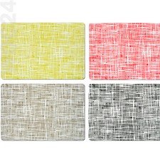 4x Tischset Platzdeckchen Platzset abwaschbar SCHWARZ/GRAU/ROT/GRÜN Kunststoff