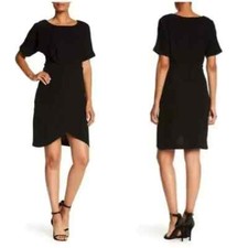 NWT| Bobeau Dolaman Sleeve Faux Wrap Midi Dress Size Small