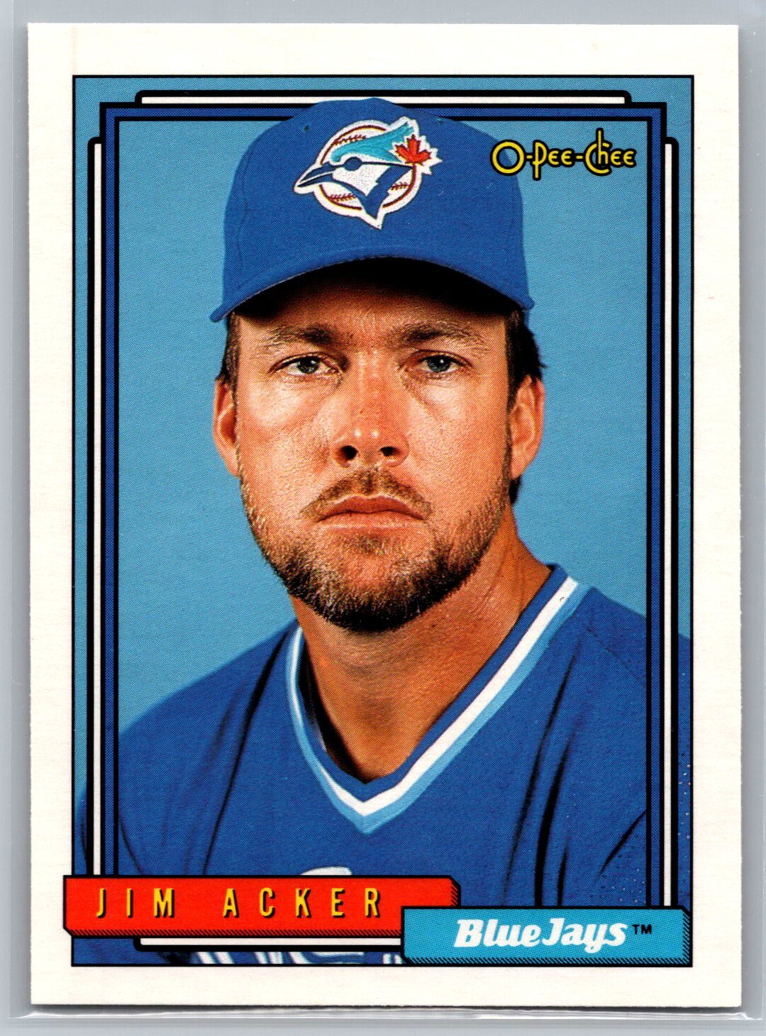 Jim Acker 1992 O-Pee-Chee Set Break BASEBALL #178 Toronto Blue Jays