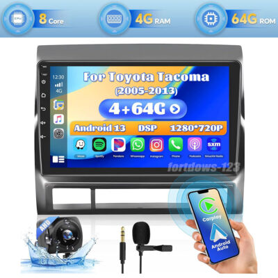 Car Stereo Radio For Toyota Tacoma 2005-2013 Carplay Android 13 Camera Navi GPS