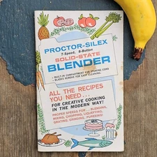 Vintage 70's Proctor Silex 7 Speed 8 Buttons Solid State Blender Recipe Booklet