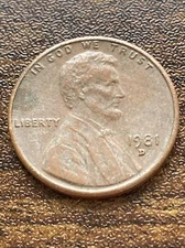 1981 D Penny Error Variety Lincoln Memorial D/D Filled “D” Actual Coin TK3501*