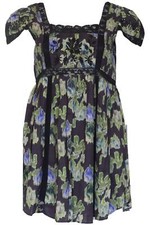 LOVESHACKFANCY FLORAL PRINT COTTON MINI DRESS US 2 UK 6
