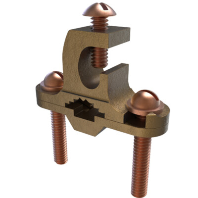Ilsco Bgc-2P-Db Permaground Bronze Ground Clamp 2-10 Awg 1/2-1 In Pipe/Rod