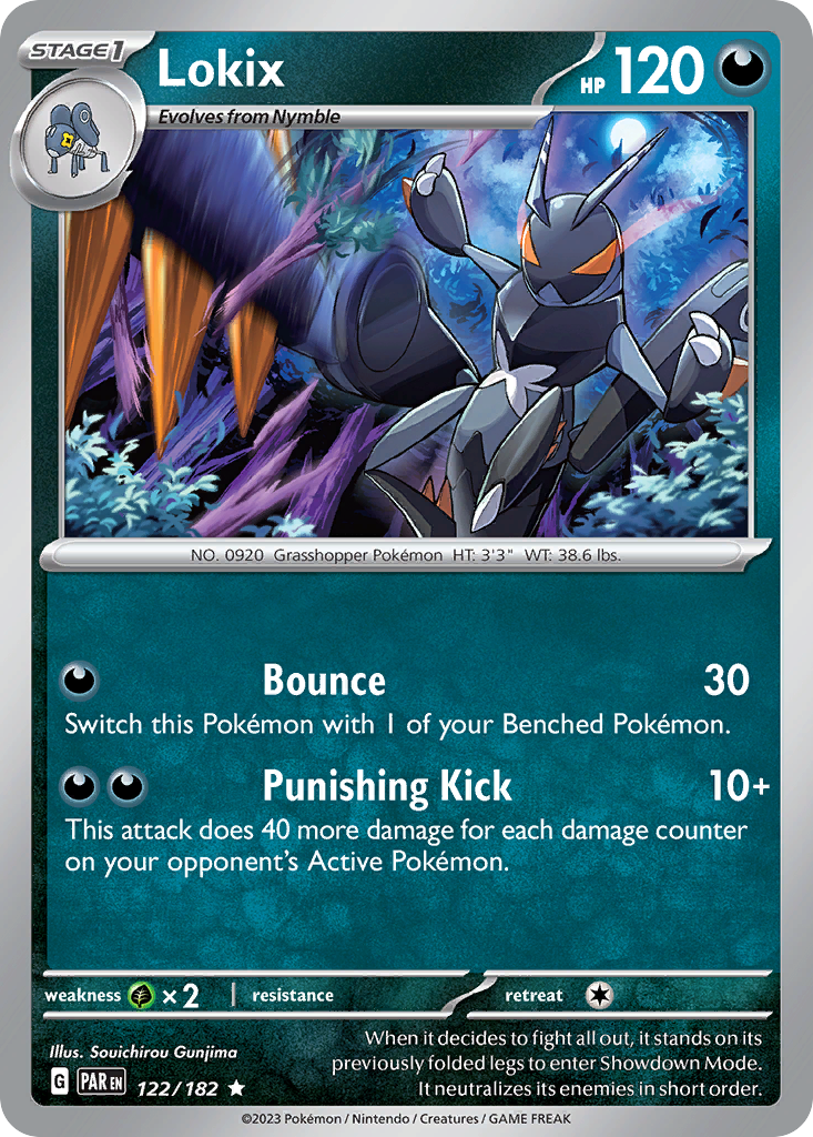 Lokix 122/182 Rare Holo | Paradox Rift | Pokemon Card | eBay