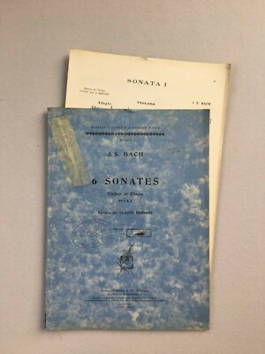 Noten. J.S. Bach. 6 Sonates. Violon et Piano. Nr. 1 a 3.  Mit Stimme.