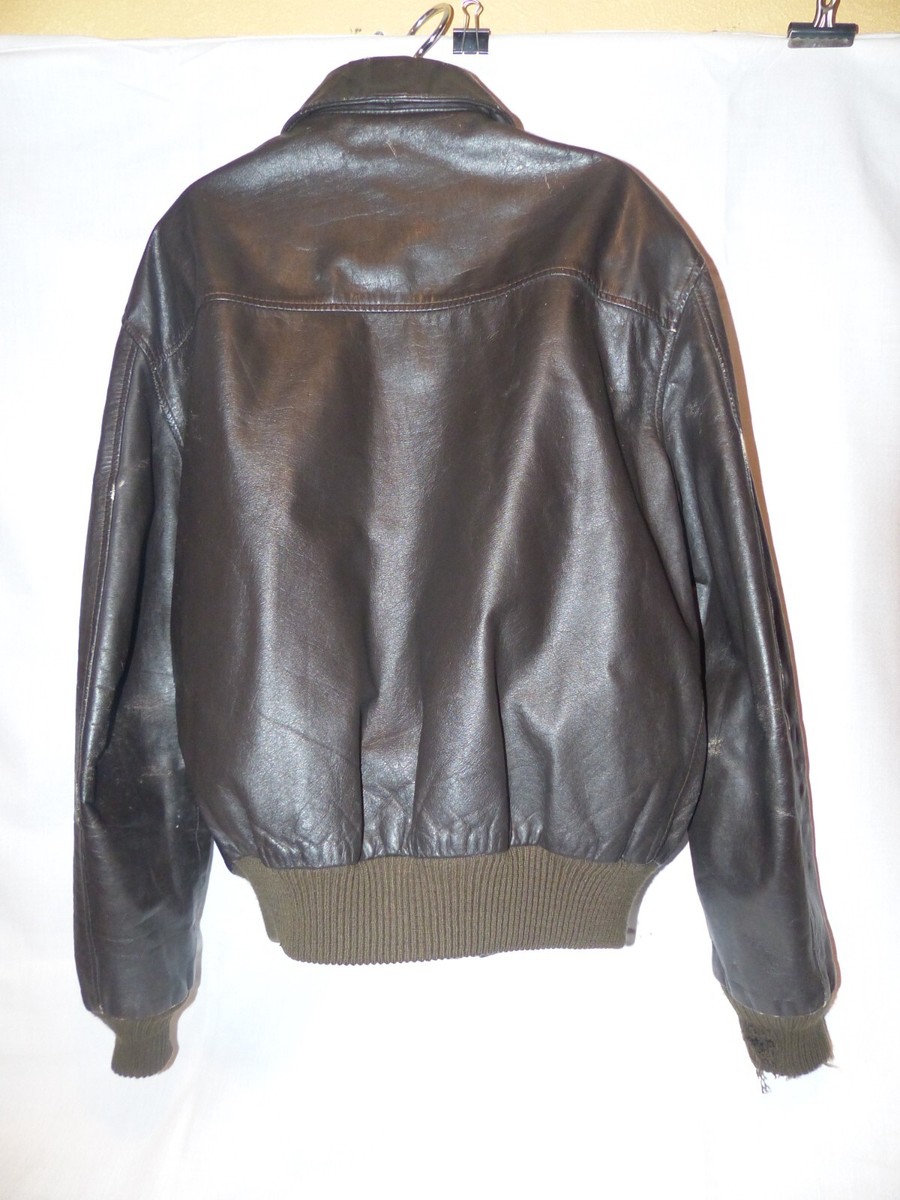 国*ち様 80s avirex A-2 real leather bomber Vintage Avirex TYPE A-2 Bomber Flight Jacket Leather Men's