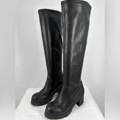 Madden Girl NWOT Women’s Coreta Black Faux Leather Tall Boots