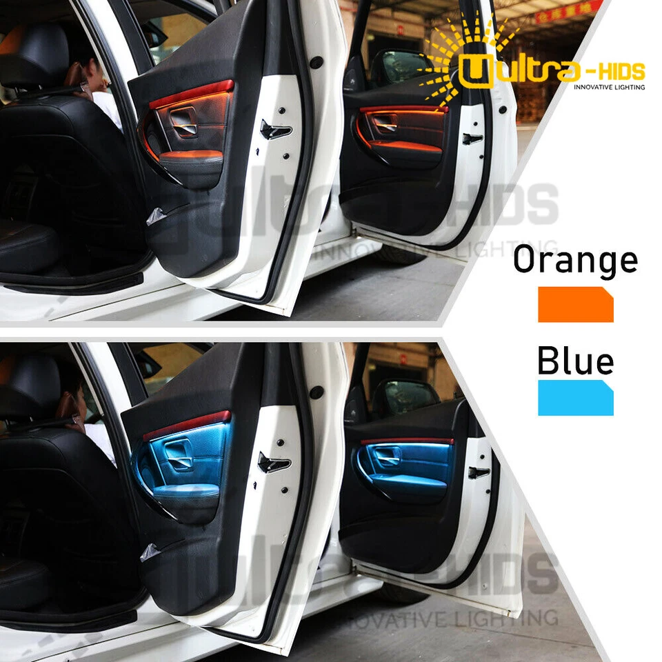 BMW F30 F31 LED AMBIENT INTERIOR CAR DOOR PANEL LIGHT TRIM 60 LEDS PER STRIP - Image 3 of 4