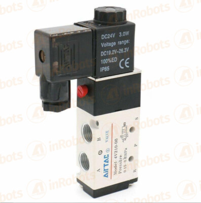 New AIRTAC 4V210-08 24VDC Solenoid Valve Fast Ship