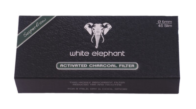 3 Packungen (135 Filter) White Elephant Superflow Aktivkohlefilter, 6 mm 