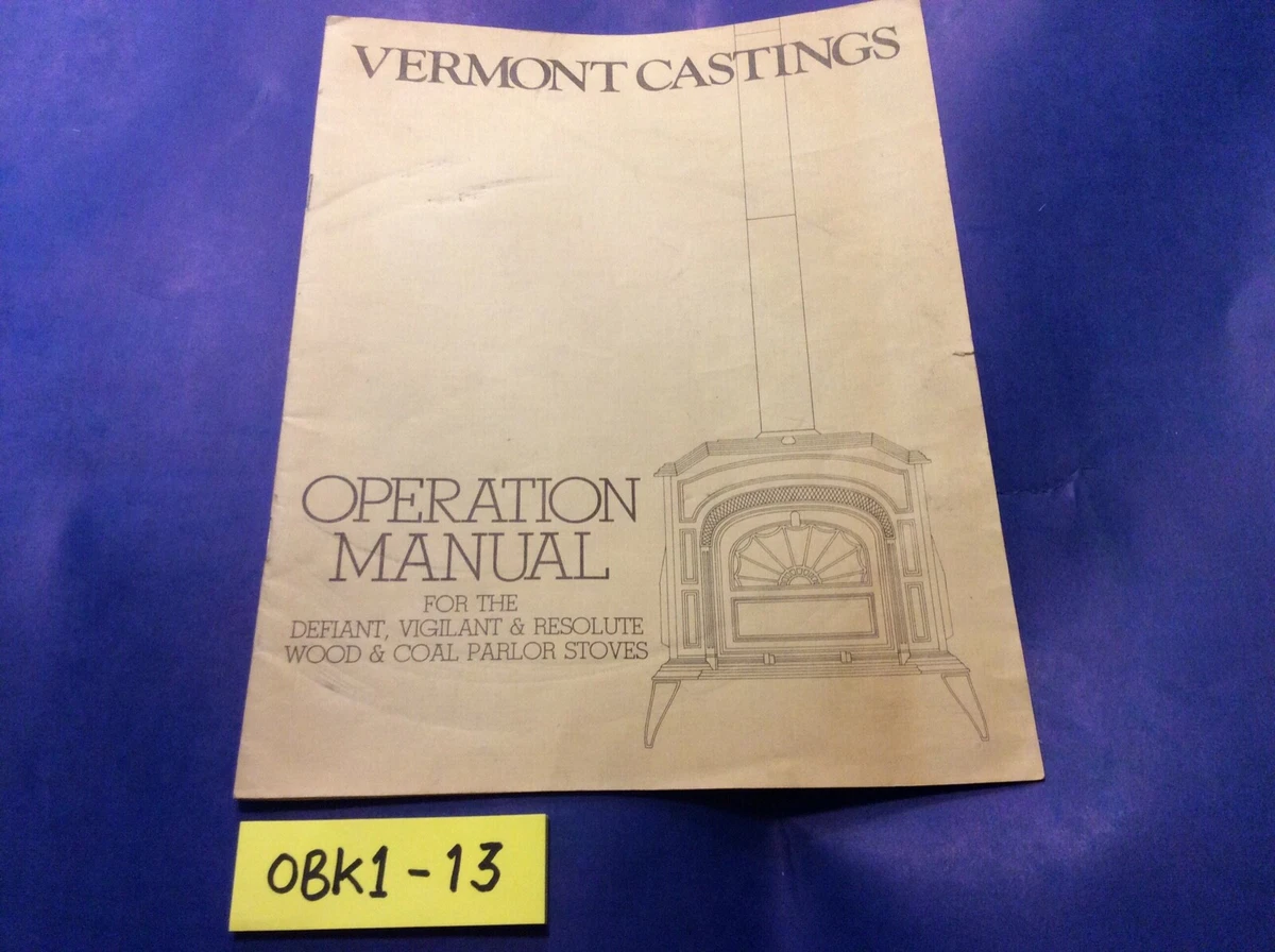 Vermont Castings Resolute Vigilant wood stove manual operation installation  | eBay