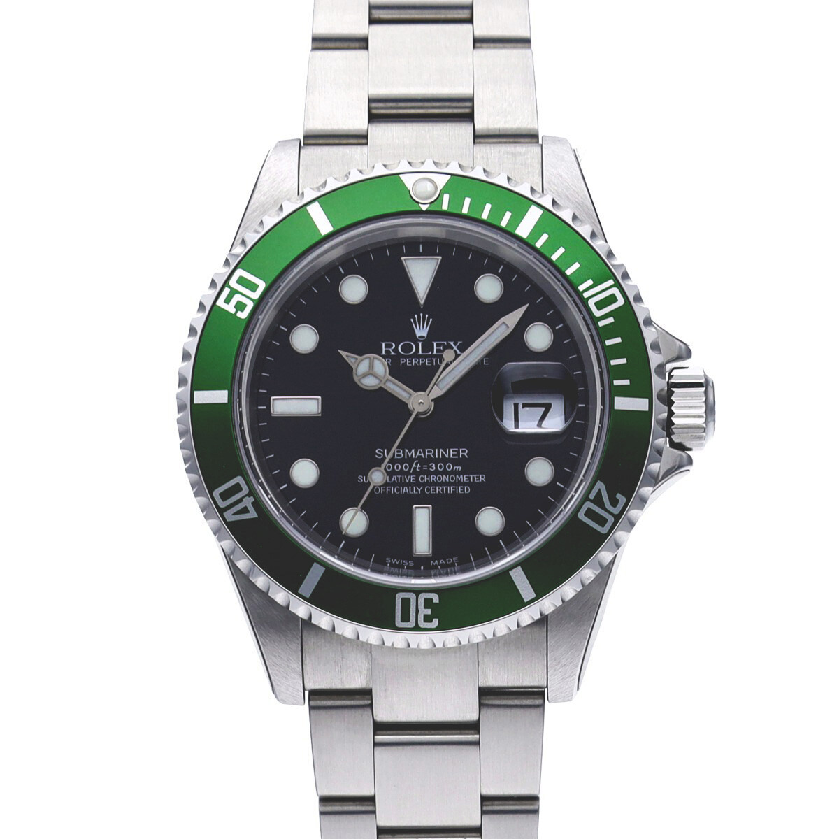 ROLEX Submariner Big Swiss 116610LV F number (manufactured around 2004) Blac...