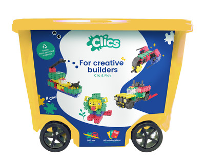Rollerbox 20 in 1 CLICS CB606 Starterset Bausteine mit Bauanleitungen NEU Klicks