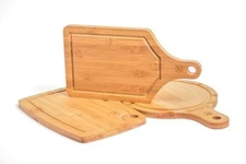 Bamboo Cutting Boards, 3 piece set. Ideal for Charcuteries or Cheese Boards