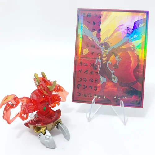 Bakugan Titanium Dragonoid Pyrus Translucent 540G & Custom Card Holo SEGA TOYS