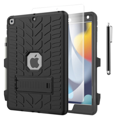 iPad 9th 8th 7th Generation Case Shockproof Heavy Duty Cover + Screen Protector