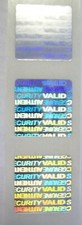 100 to 1000 SV75 3/4" square Product Protection Tamper Evident Hologram Labels