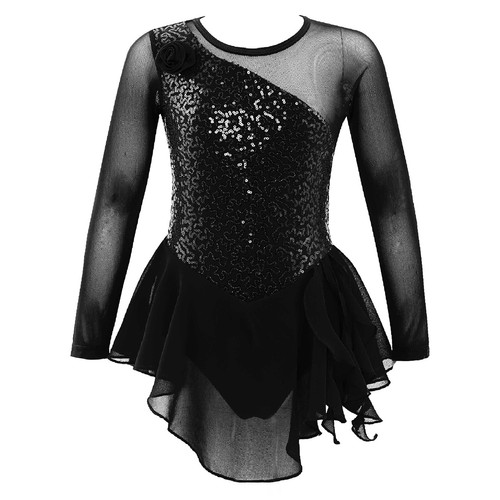 Kids Girls Ballet Dance Leotard Dress Gymnastics Figure Ice Skating Dancewear - Picture 15 of 74