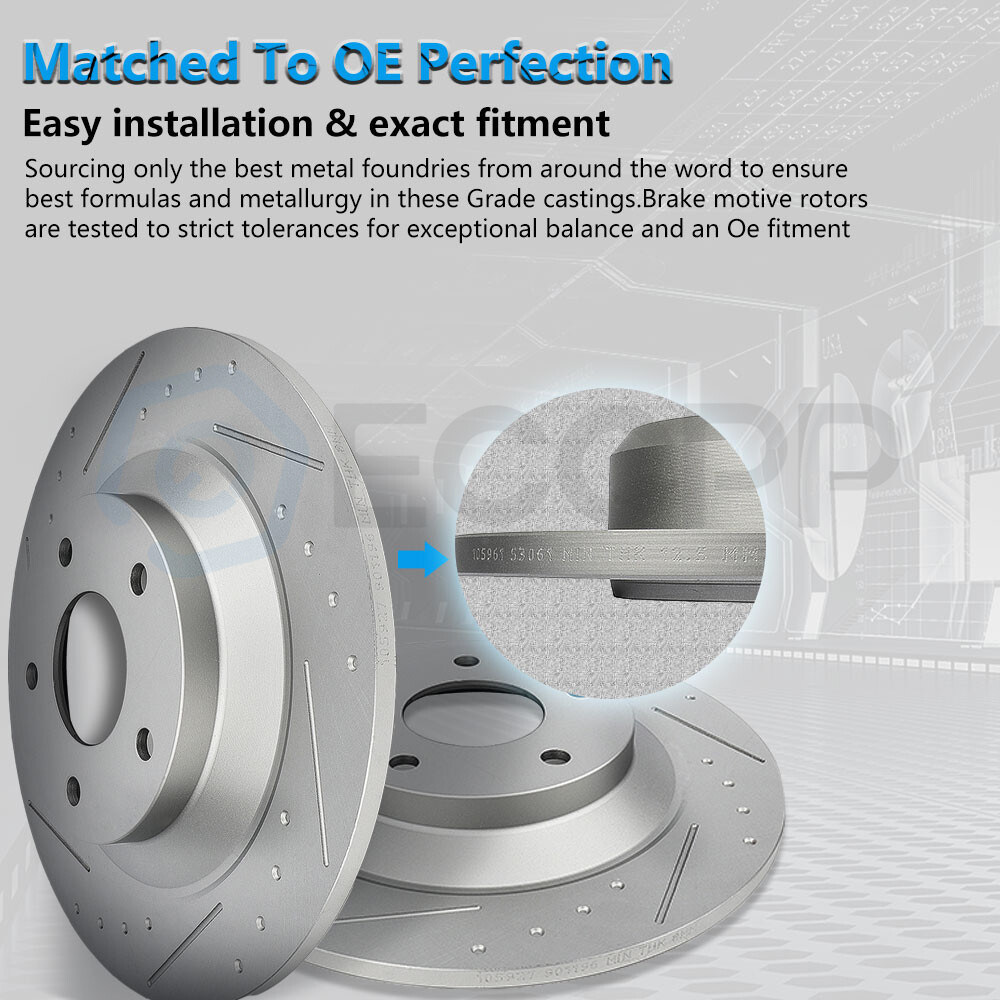 Rear Ceramic Brake Pads And Rotors For Buick Century Chevrolet Impala