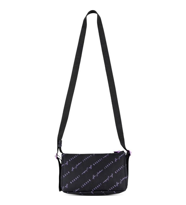 Jordan Nike 4A0742 BLACK Purple Tonal Handbag Purse 5 Jordan Nike 4A0742 BLACK Purple Tonal Handbag Purse 5