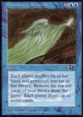Moderatly Played, English - 1 x MTG Diminishing Returns Alliances