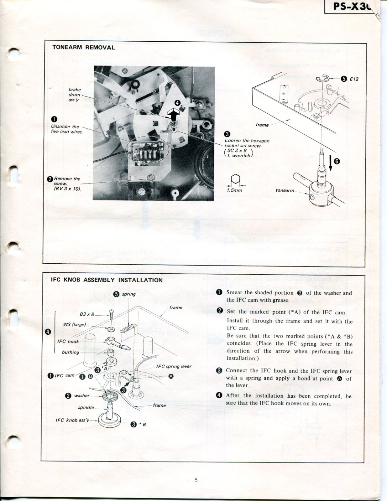 Sony Model PSX30 Stereo Turntable System Service Manual eBay