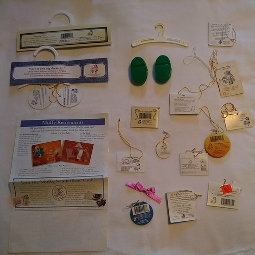 Vintage Muffy Vanderbear Hang Tag Kleiderbügel Magazin Paket Tops grün Schuhe Posten - Bild 2 von 3