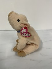 TY Beanie Baby 'KNUCKLES' The Pig Retired Toy Tag faded Plush 