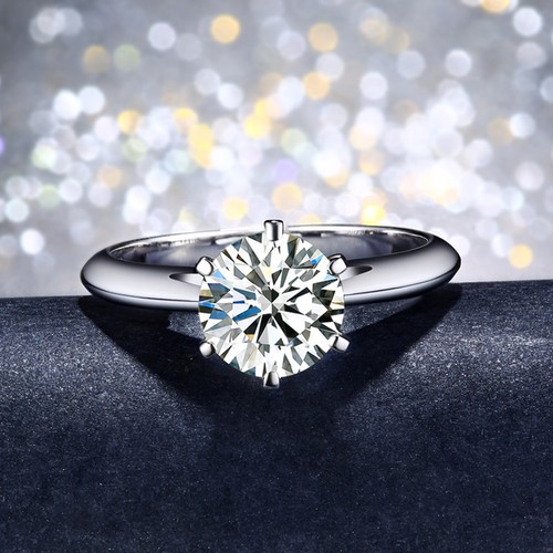 Handmade Solitaire 1.5ct Engagement CZ 925 Silver Women Wedding Band Ring Sz 4-9 - Picture 10 of 18