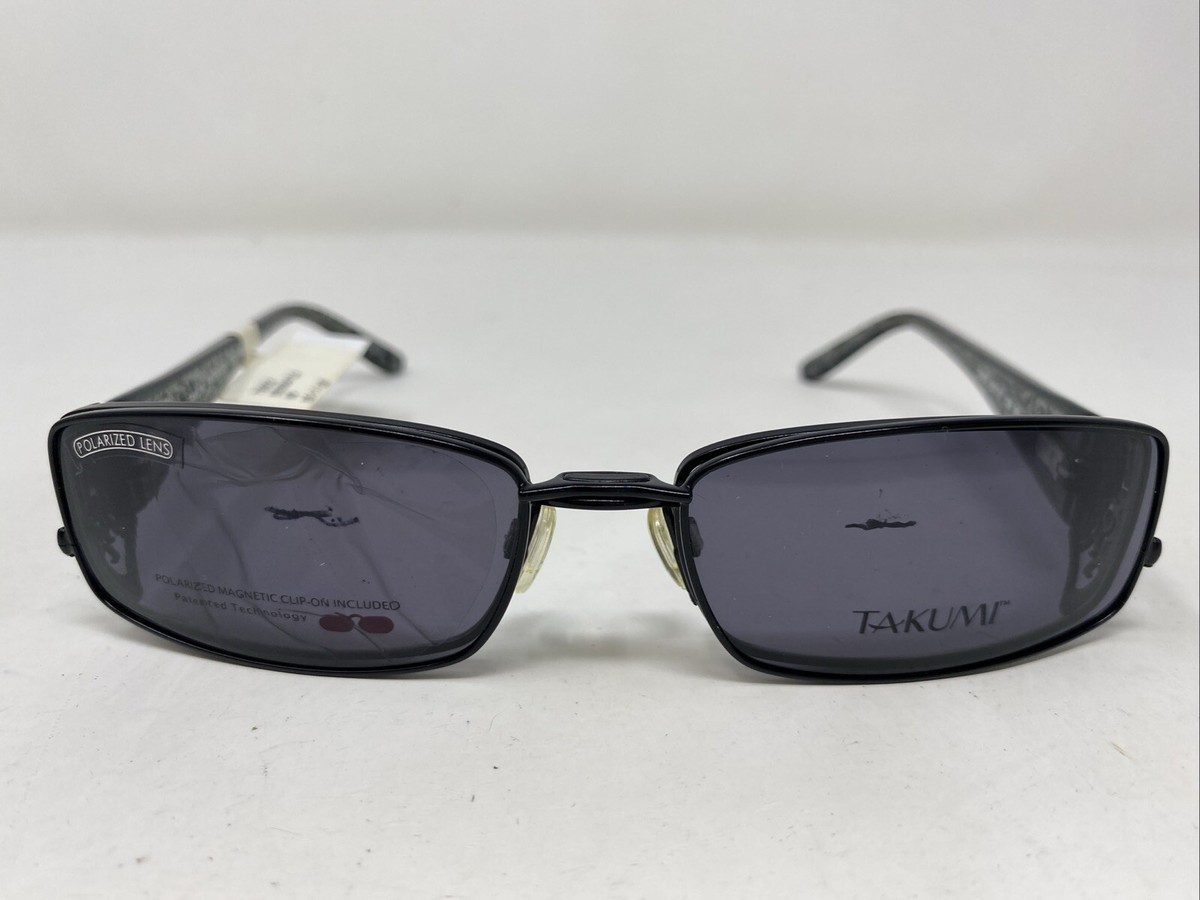 Takumi Easy Clip T9922 90 55-17-135 Black Eyeglasses Frame w 