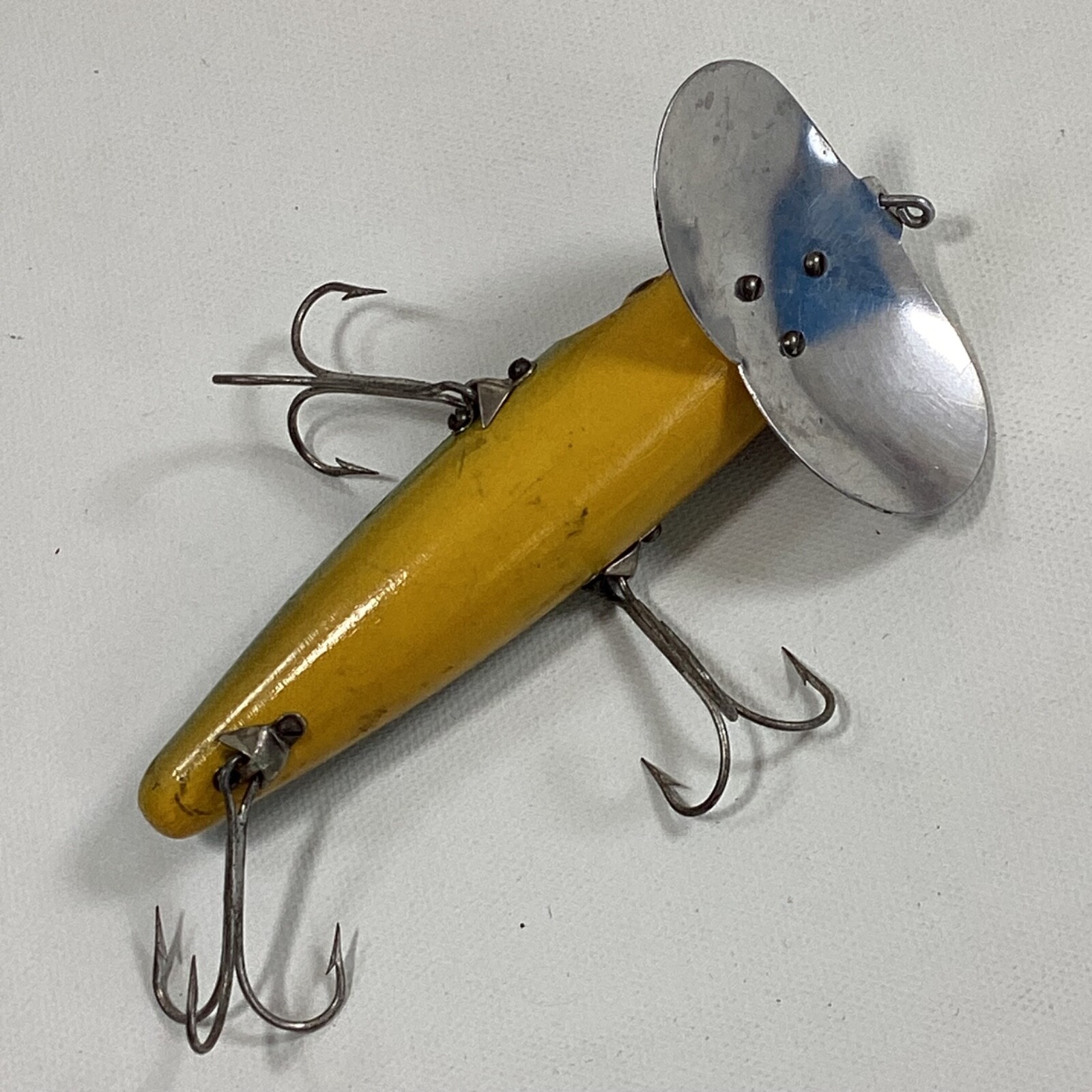 Large Vintage Jitterbug Fishing Lure Green Black Yellow 5" eBay