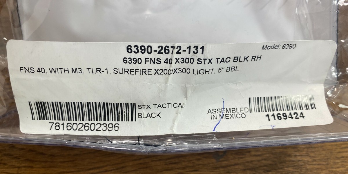 Safariland 6390 ALS Mid-Ride STX Level 1, RH Duty Holster, FN FNS