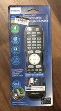 Philips 4 Device Bluetooth Universal Programmable Backlit Remote Control Black