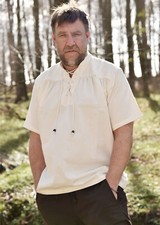 Battle-Merchant Chemise Médiévale, Manches Courtes, Naturel