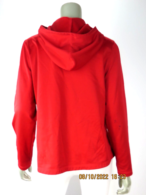 RBX SZ XL 100% Polyester Red Zippered Hood Lightweight Jacket
