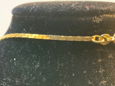 VINTAGE 14K 585 ITALY YELLOW GOLD 14'' Serpentine 1.5mm NECKLACE
