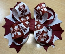 College Mississippi State Hair Bow