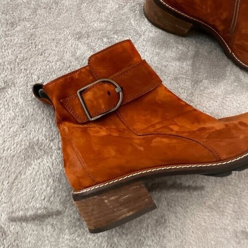 Paul Green Brianna Slouchy Ankle Boots Booties Brown Suede Leather 7.5 US 10 - Picture 3 of 5