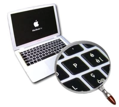 STICKERSLAB ADESIVI LETTERE TASTIERA ITALIANA NOTEBOOK APPLE MAC BOOK AIR E PRO MADE IN ITA