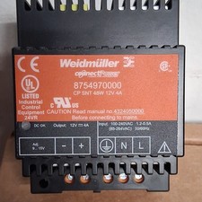 Weidm ller CP SNT 48W 12V 4A Power Supply Unit 8754970000 48W