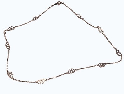 Vintage Goldtone Chain Necklace 17'' Some Links have Unusual Butterfly Wing Shape