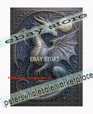 500 piece jigsaw puzzle Moon dragon raised look metallic mythic night fantasy