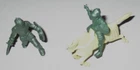 Marx 1950s Medieval Castle Metallic Green Knights with Horse