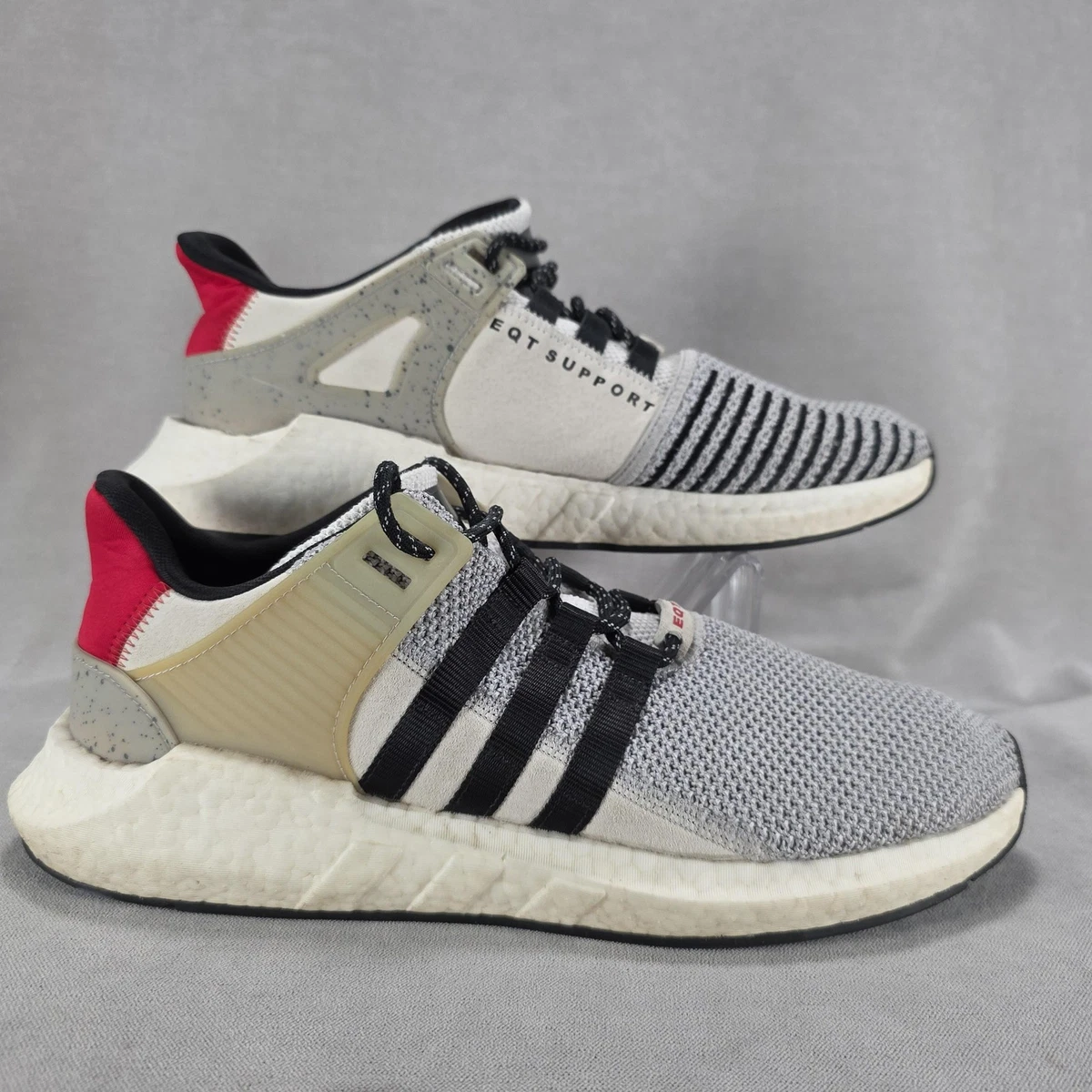 Adidas EQT Support 93/17 Grey Black Scarlet CQ2397 Men\'s Size 10.5 Boost Running Adidas EQT Support 93/17 Grey Black Scar | Mercari main image 3