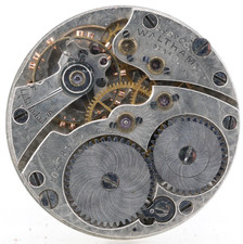 WALTHAM 10458333 GRADE A.W.Co., 6/0s 15j POCKET WATCH MOVEMENT, FOR REPAIR IH 