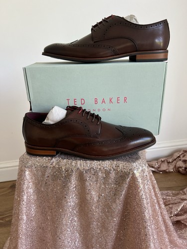 TED BAKER Markuse Brogue Derby Shoes UK 8 & 12 Brown Leather Lace Up NEW RRP 110 - Bild 2 von 24