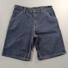 Faded Glory Shorts Mens 36 Baggy Fit Carpenter Utility Denim Jean Jorts Blue