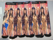 NWT KING SOX Various Gag Gift Novelty Crew Cut Socks, Lot of 5 Pair Mens Sz 6-13