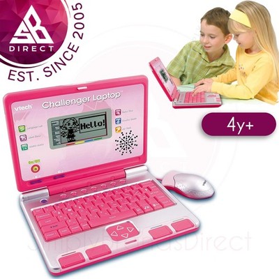 VTech Challenger Laptop Pink für Vorschulkinder Bildungscomputer Spielzeug 4y+